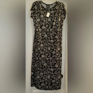 Bobeau Tie Waist Lightly Lined Dress